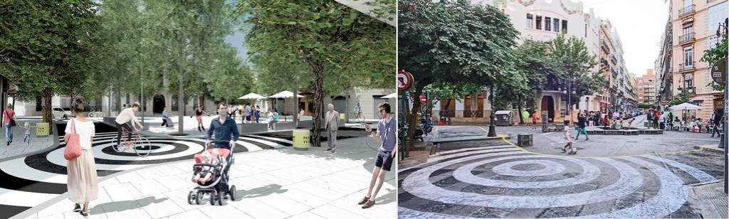 Participación y comprobación: Figuración de la propuesta y dibujo de la plaza. Fuente EFGarquitectura