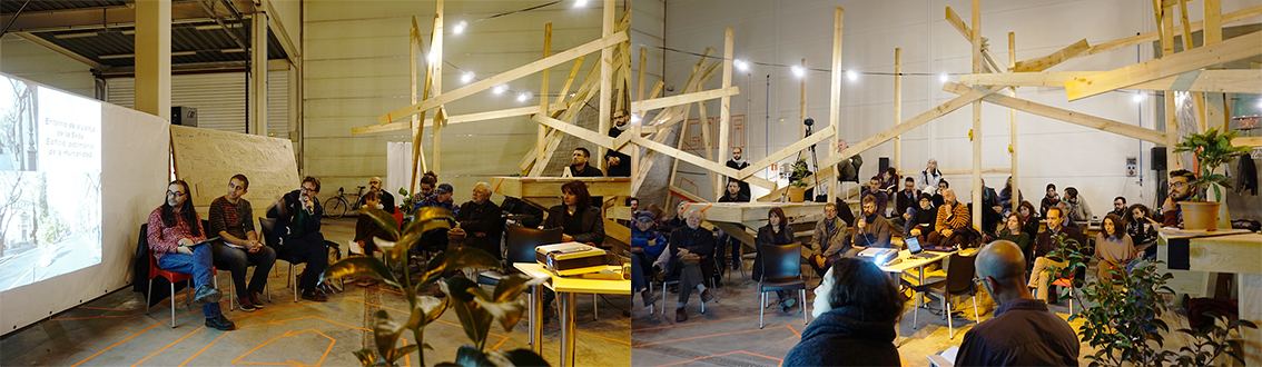 El espacio Ágora y la mesa de redonda sobre espacio público. Fuente: archivo personal